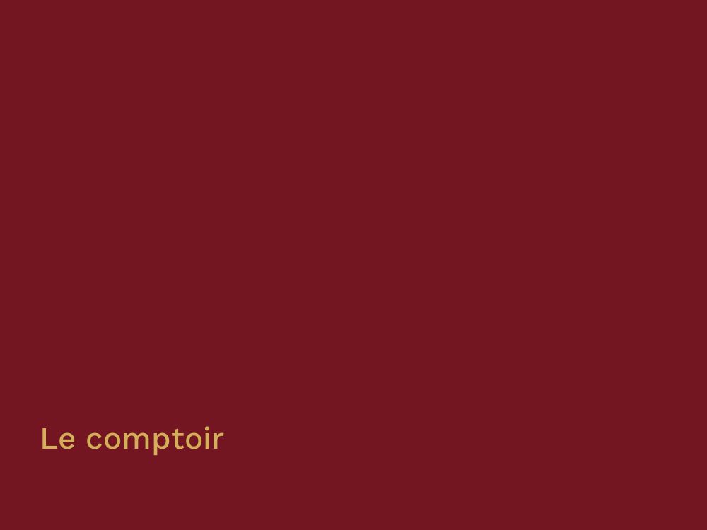 Le comptoir du bar